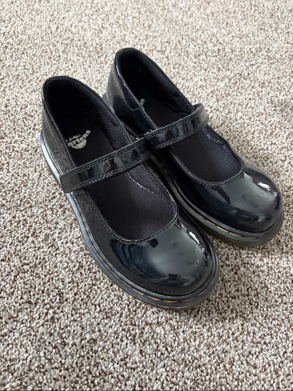 Dr. Martens Kids Black Patent Mary Jane Shoes